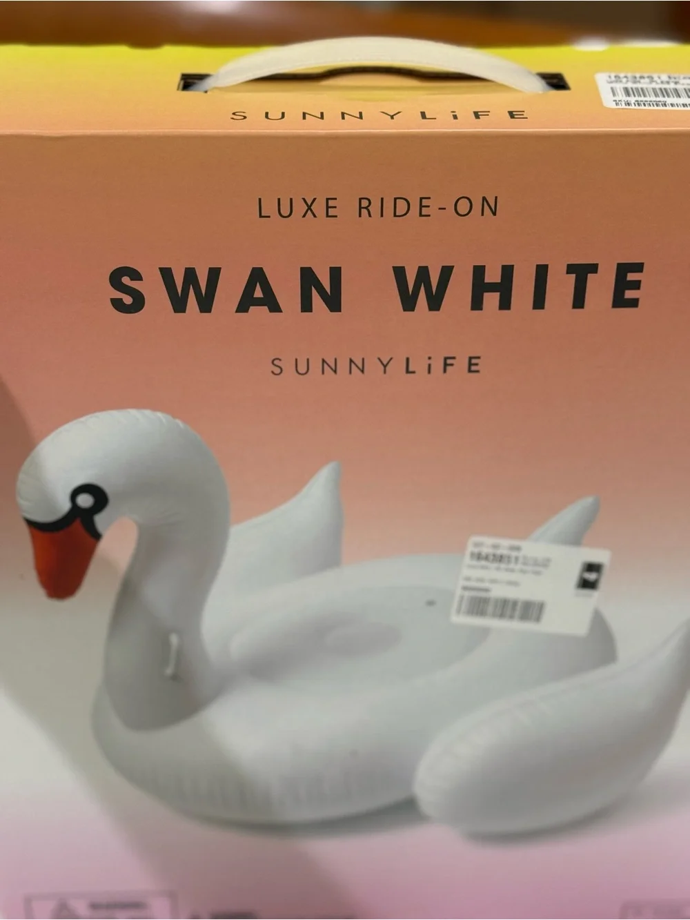 NIB Sunnylife SWAN WHITE Inflatable Pool Ride-On RARE - Picture 10 of 14